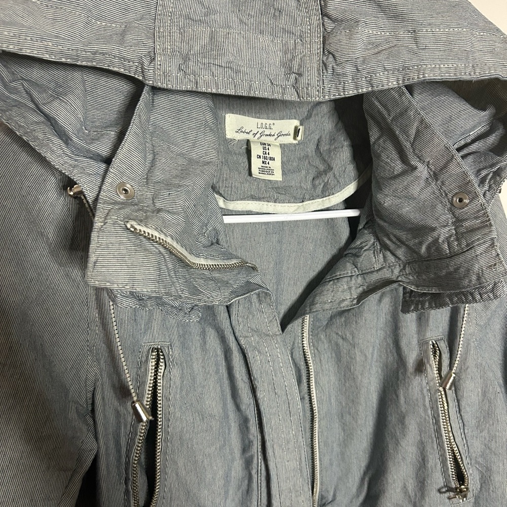 Label of Graded Goods by H&M Women’s Utility Jacket Casual Fit Size 4 Cotton - Picture 6 of 10